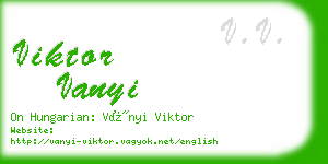 viktor vanyi business card